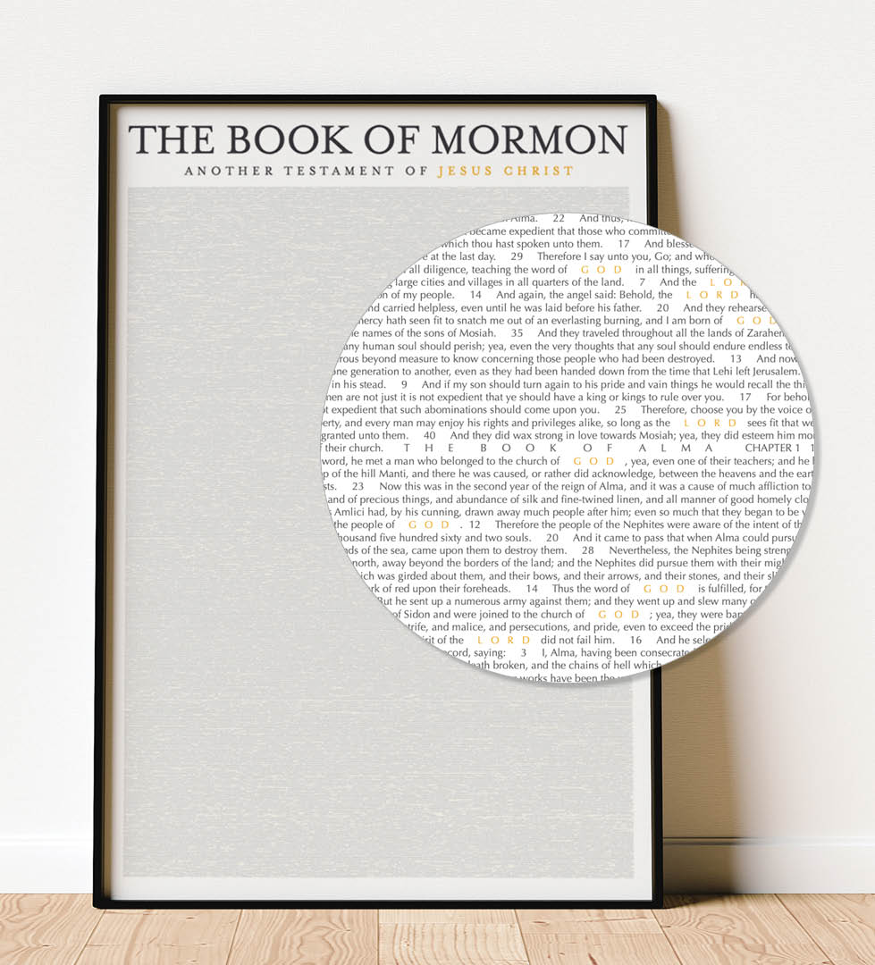 Entire Book of Mormon on Poster