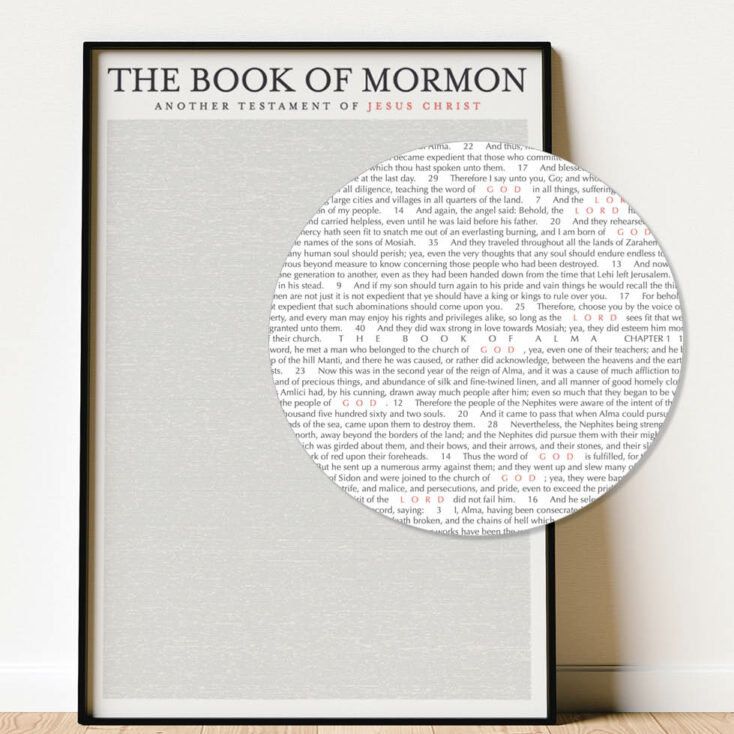 LDS Decor Book of Mormon Poster